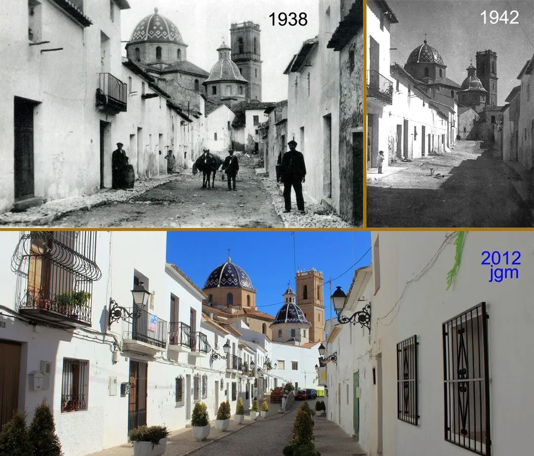 1938 · 1942 · 2012 — Calle hacia las cúpulas