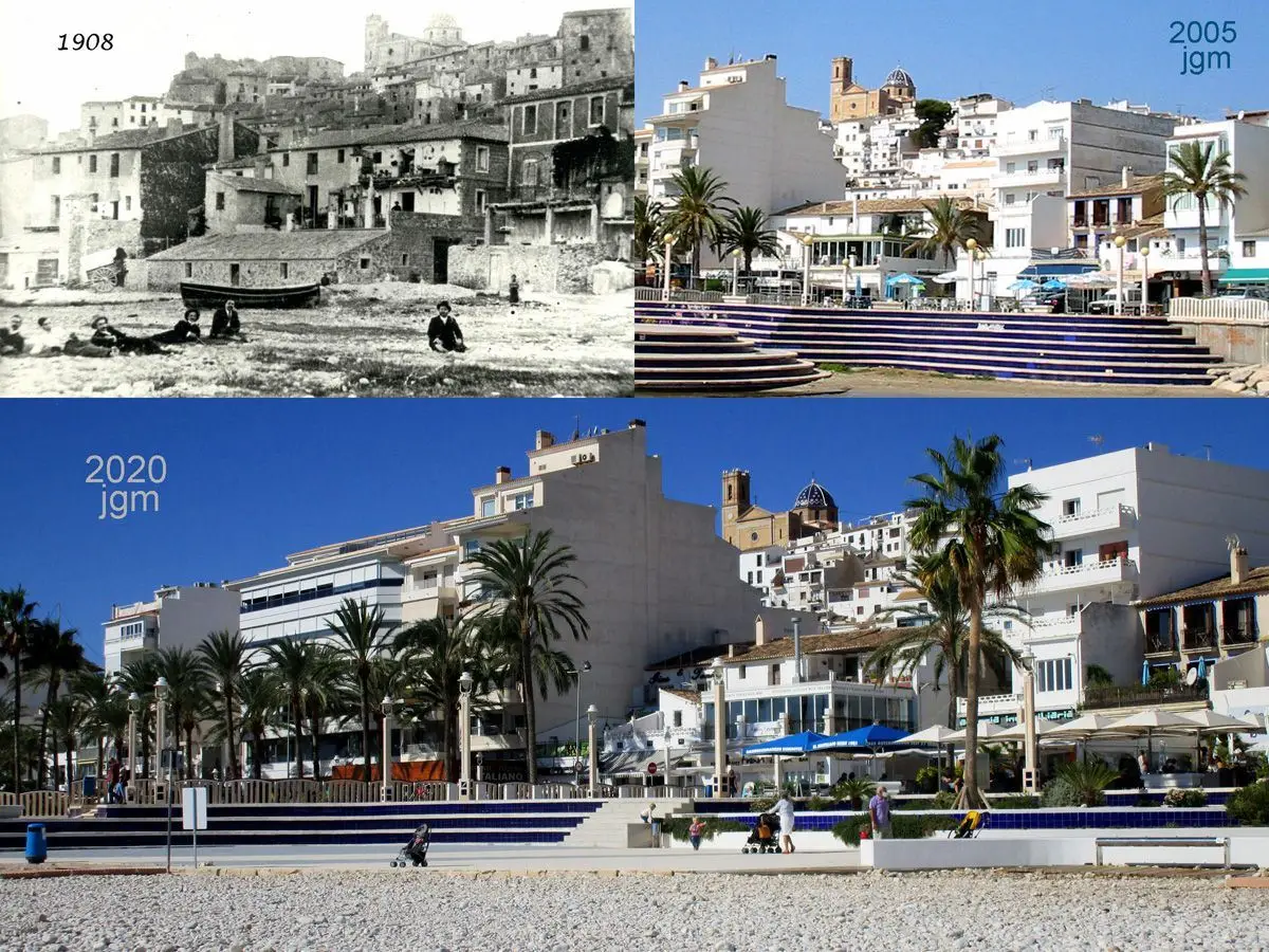 1908 · 2005 · 2020 — La playa de cantos