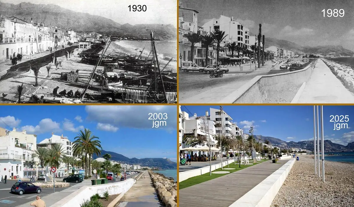 1930 · 1989 · 2003 · 2025 — El muelle y el paseo