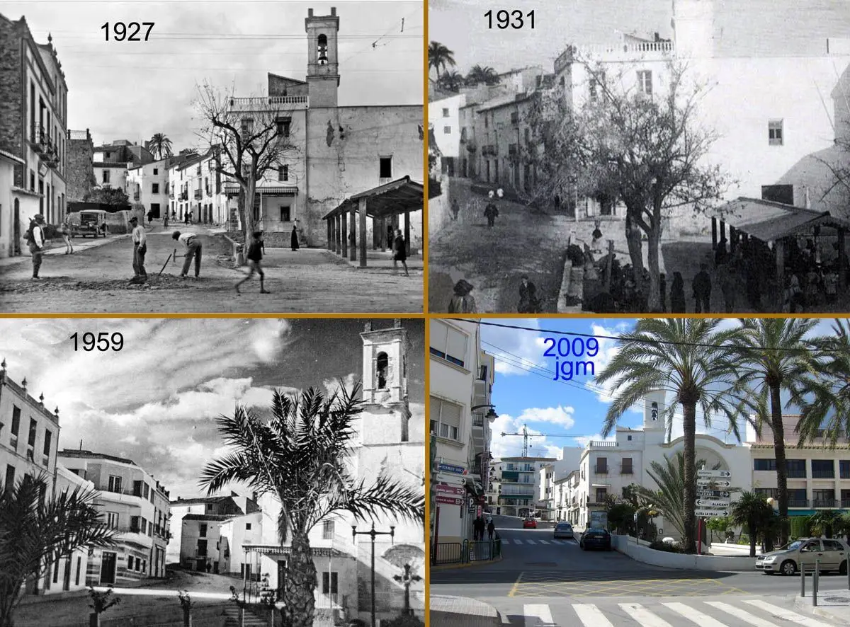 1927 · 1931 · 1959 · 2009 — Plaza junto al campanario