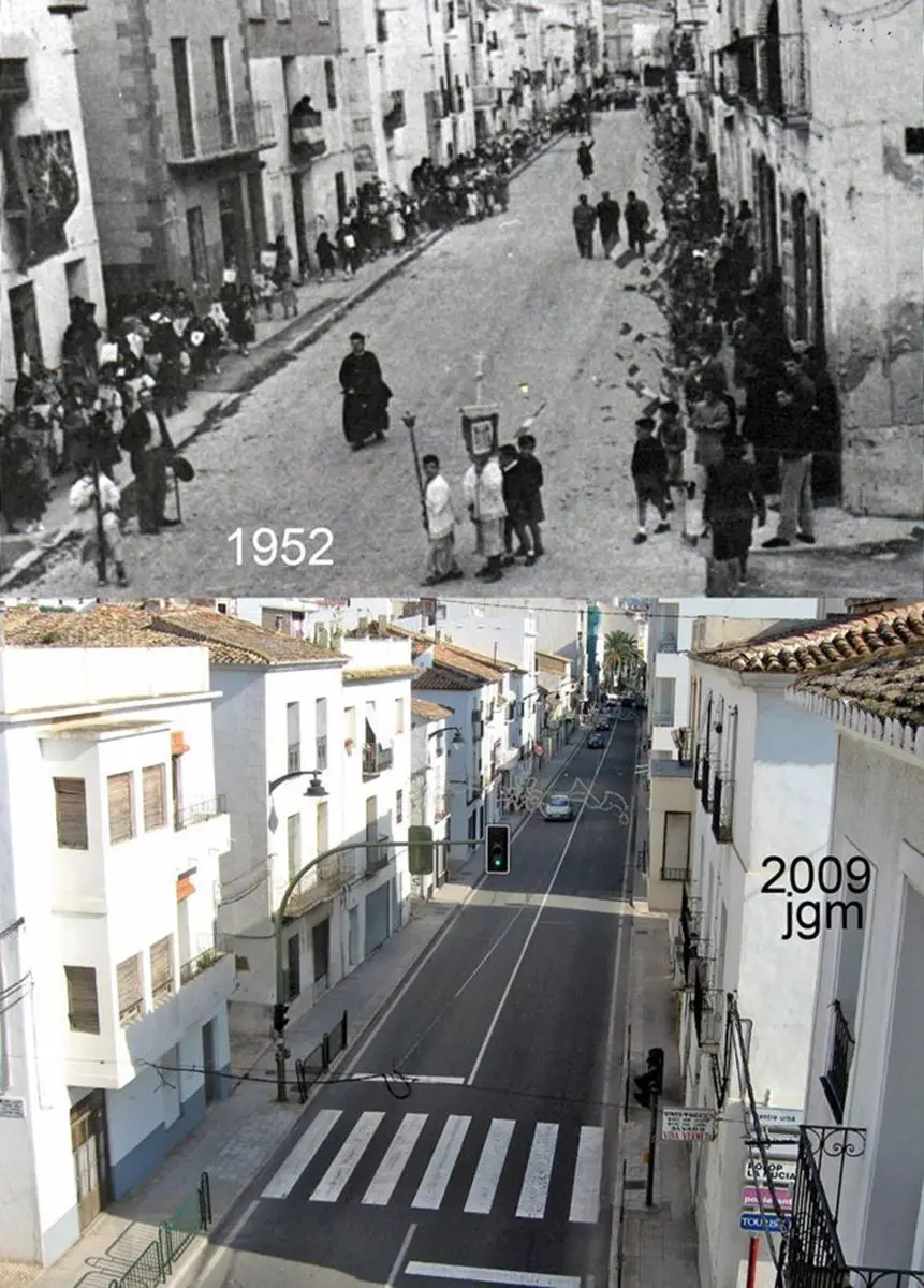 1952 · 2009 — Procesión por la calle Mayor