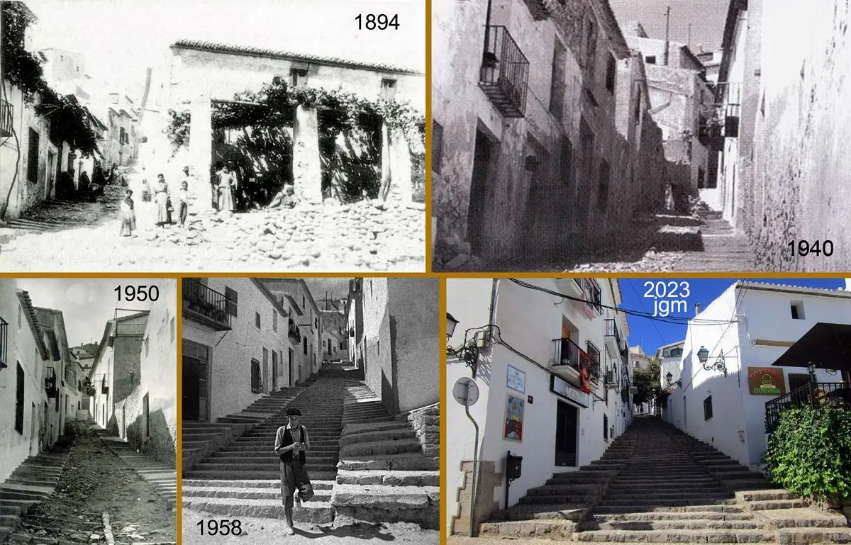 1894 · 1940 · 1950 · 1958 · 2023 — La calle escalonada, cinco veces