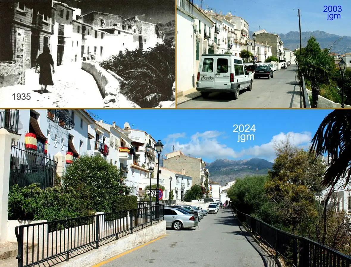 1935 · 2003 · 2024 — Camino bajo el casco antiguo