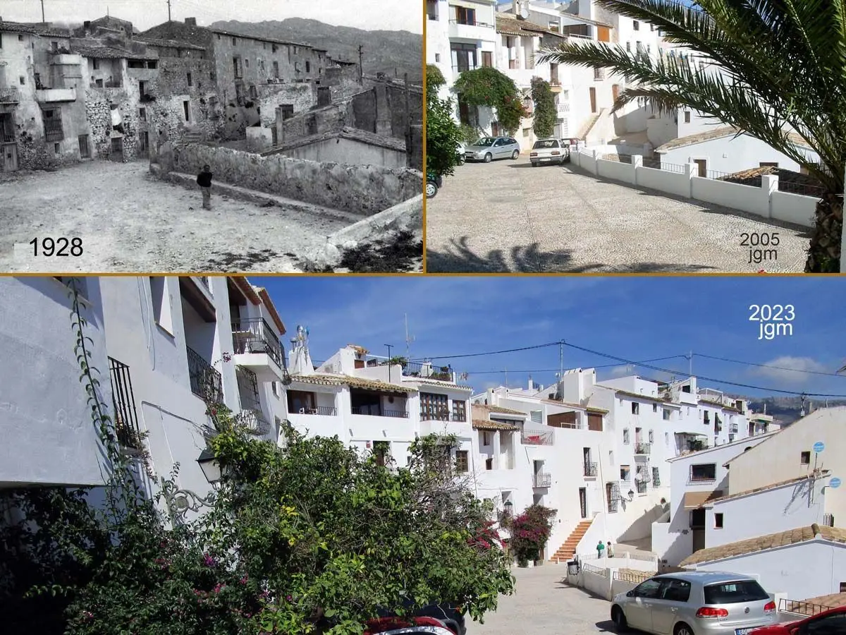 1928 · 2005 · 2023 — Rincón en la ladera